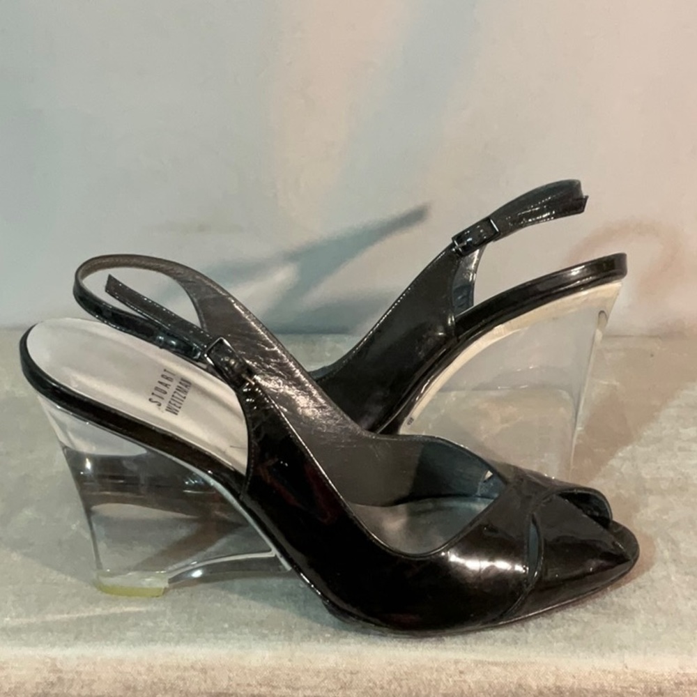 Stuart Weitzman Slingback Open Toe Wedge Heels - image 4